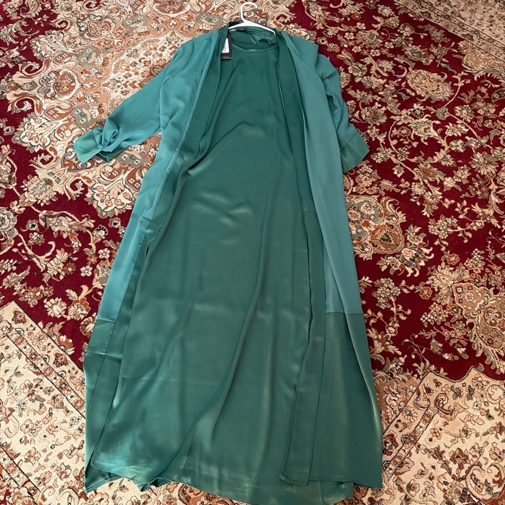 Emerald Green abaya - Picture 3 of 3